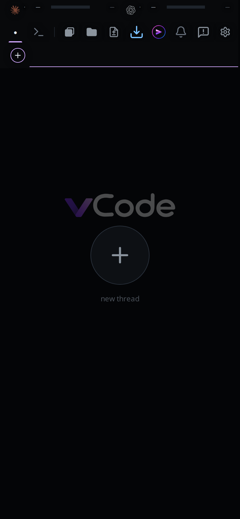 VCode, opened through the router