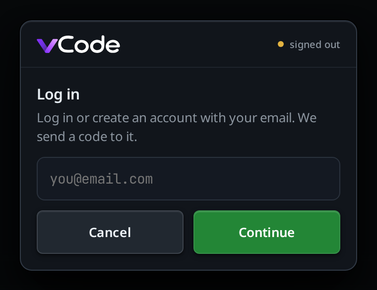 The login card